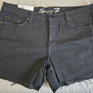 Seven7 Women's Black Denim Shorts